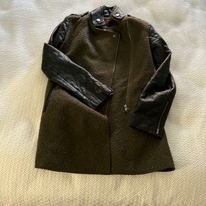2B BEBE Military green coat with black arms